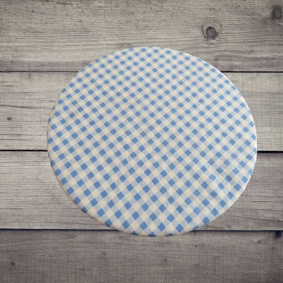 Kitchenaid Bowl Cover, Reversible Farm and Blue Gingham - Picture 4 of 6